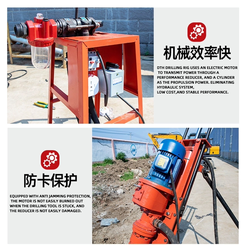 Taladro de roca montado sobre orugas con compresor de aire DTH 03