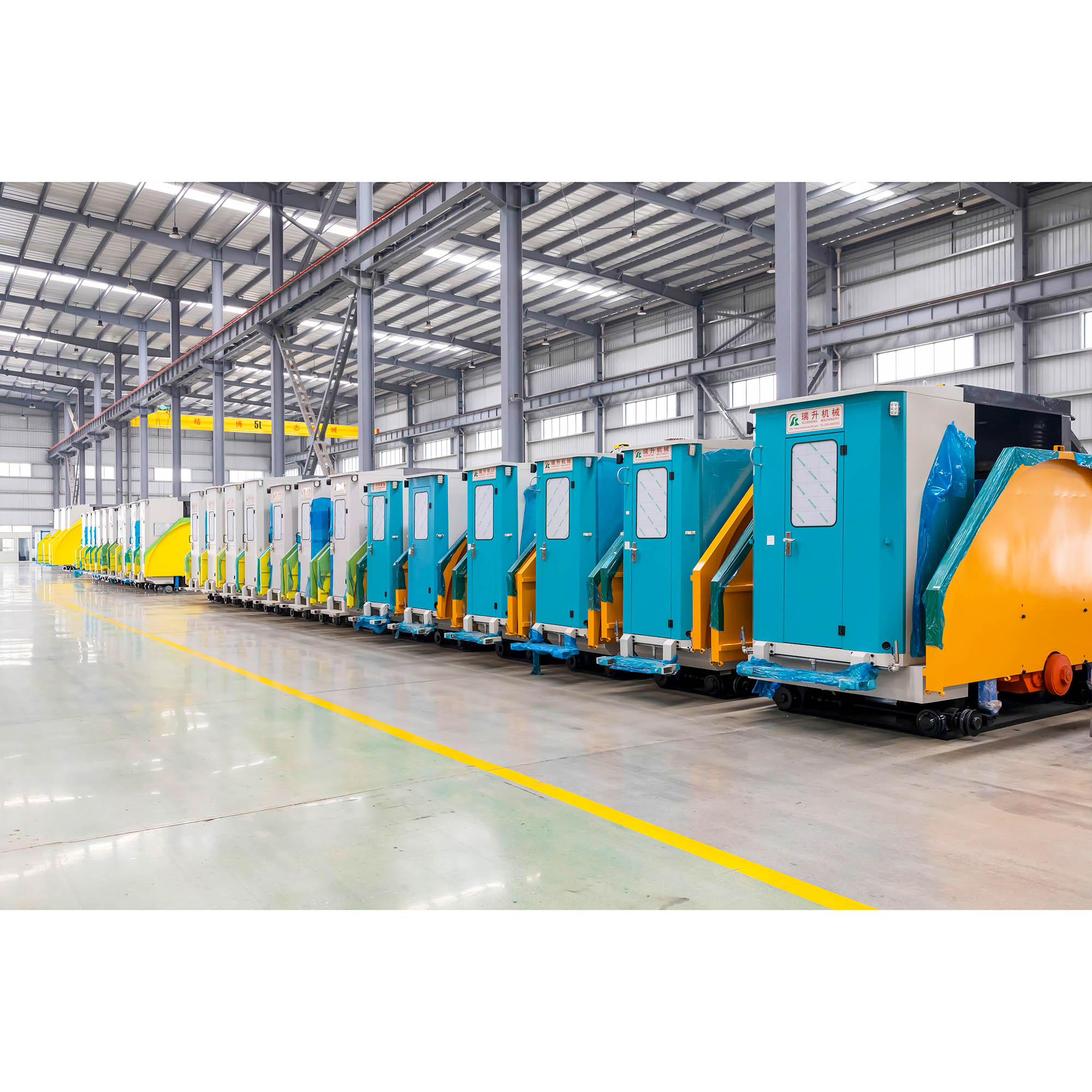 Sala de exposici&oacute;n de m&aacute;quinas mineras de doble hoja de sierra