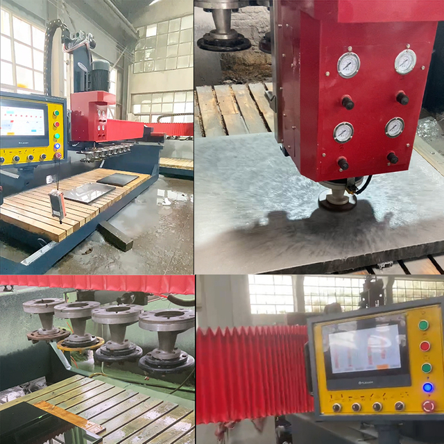 Máquina pulidora de piedra con cambio de cabezal automático de un solo cabezal